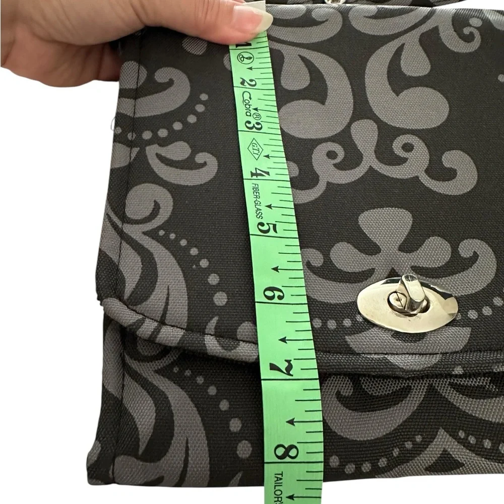 LillyBit Uptown Diaper Clutch 3 Way Bag Gray Damask NWT